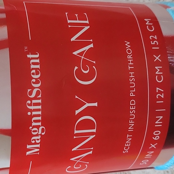 magnifiscent Other - Plush throw blanket scent infused- Candy Cane scent NWT